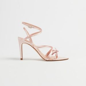 Pink bow Ted Baker Satin Sandal heels